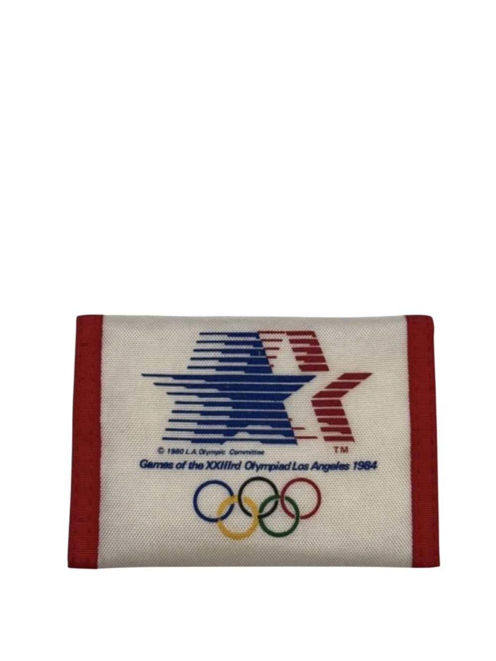 U.S. OLYMPIC COMMITTEE - RED WHITE BLUE NYLON USA TRIFOLD VELCRO WALLET